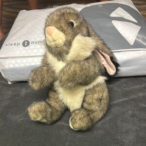 Plush Rabbit Toy - Brown and Cream